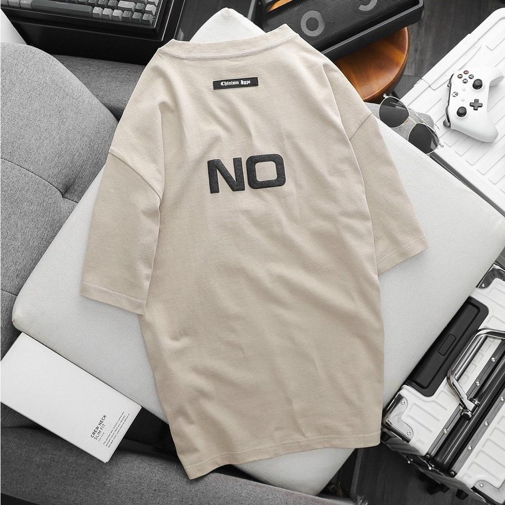 Áo thun form tay lỡ CHINISM in chữ YES NO 3D chất lừ 3 màu trendy - LASTORE MENSWEAR