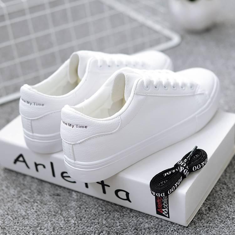 Giày sneaker nữ màu trắng siêu nhẹ phong cách Hàn Quốc