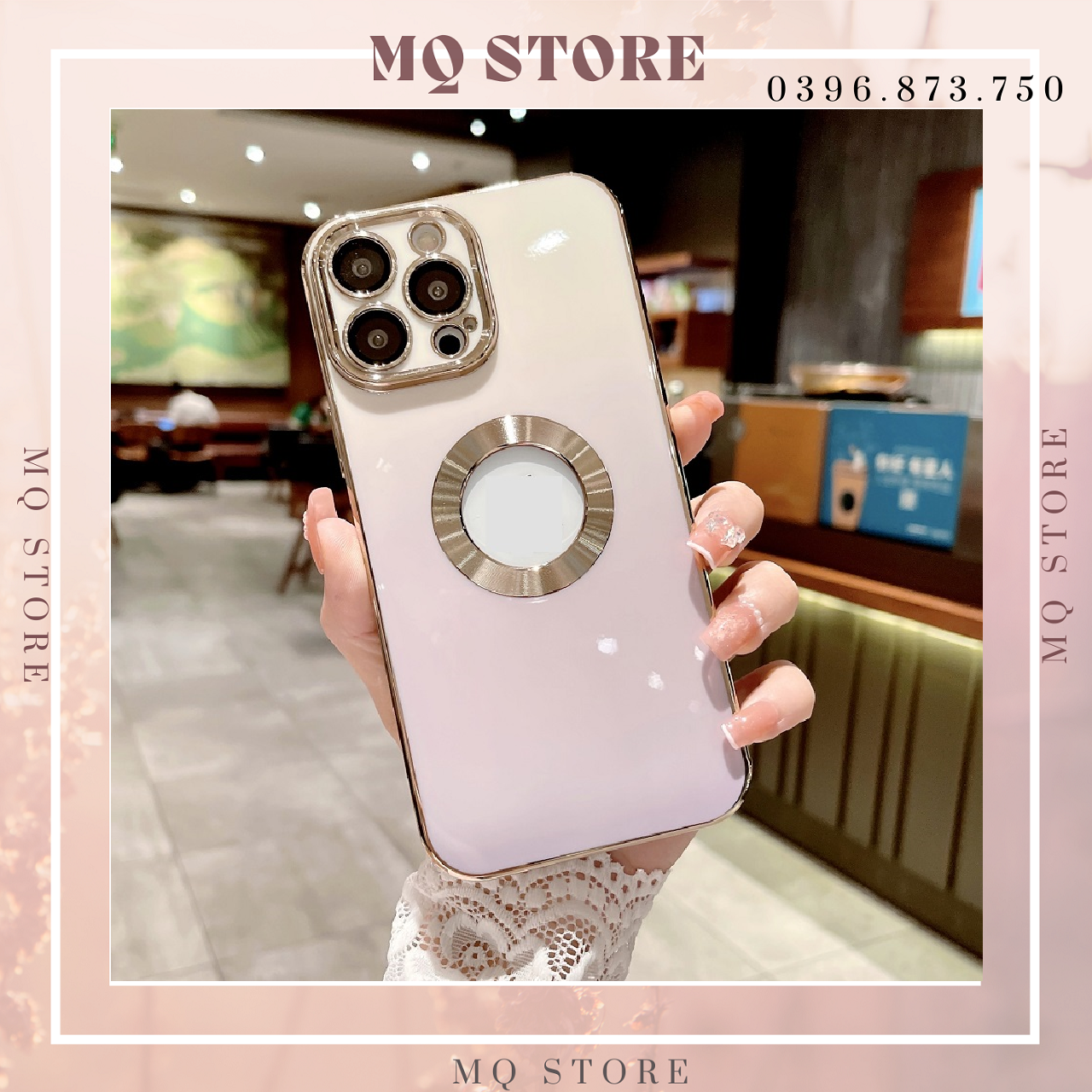 Ốp lưng hở táo loang màu sang trọng dành cho iPhone 7Plus,8Plus,XsMax,11,11ProMax,12ProMax,13,13ProMax