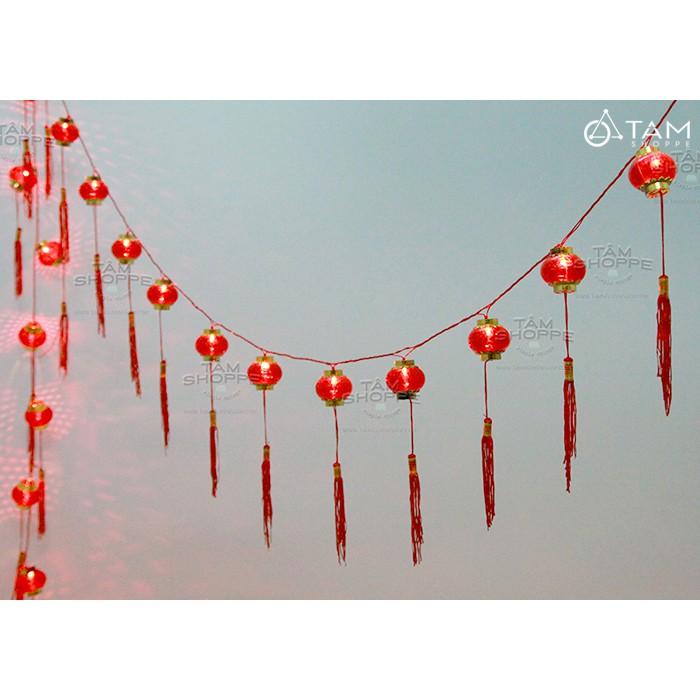 Dây đèn lồng đèn đỏ trang trí tết số 04