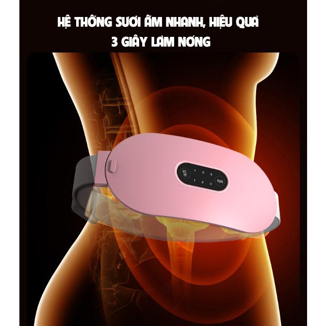 Máy Massage bụng kinh, Đai chườm bụng kinh giúp làm ấm, giảm đau bụng kinh nguyệt, làm ấm tử cung cho phái nữ đến kì