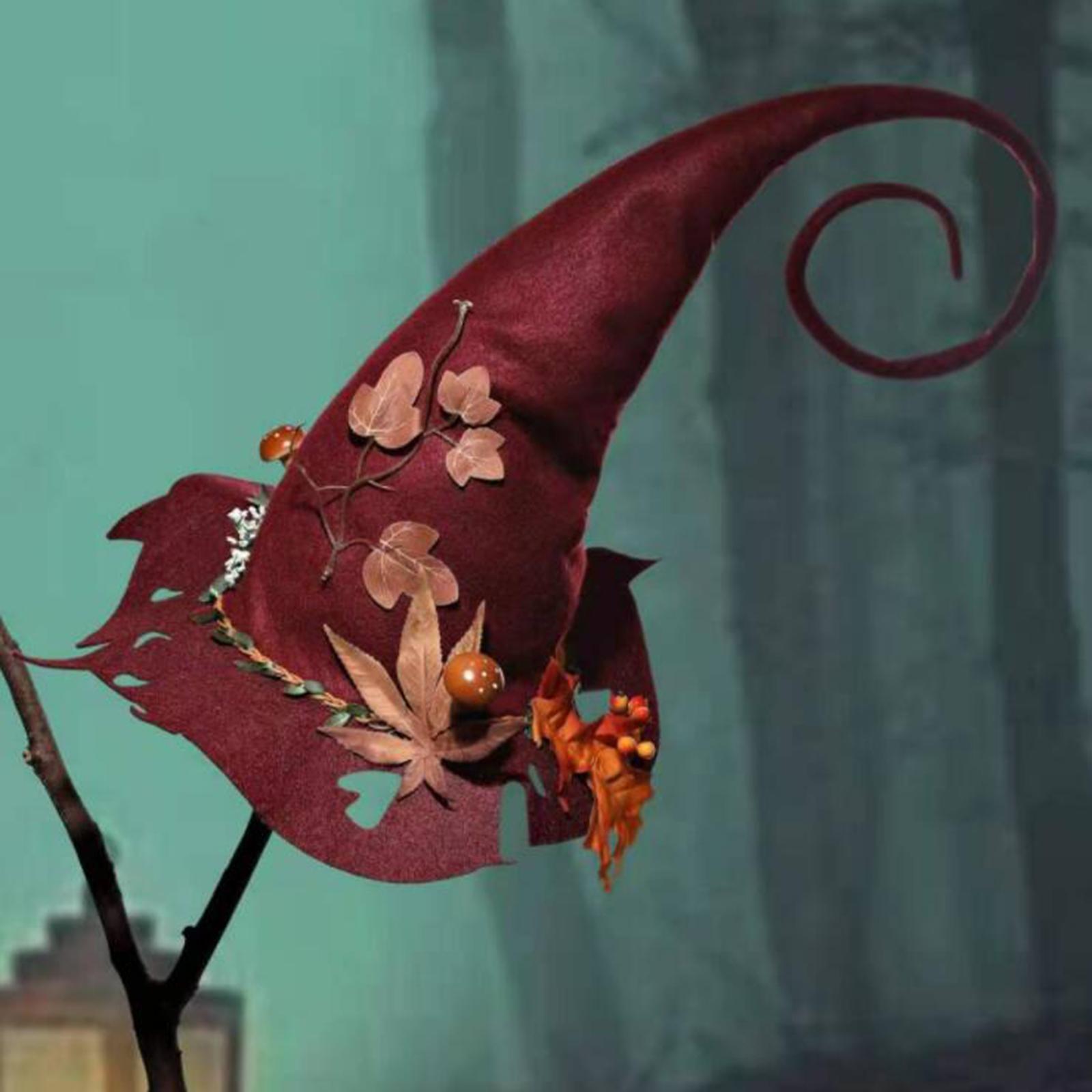 Witch Hat Wool Knitted for Party Masquerade Cosplay Costume