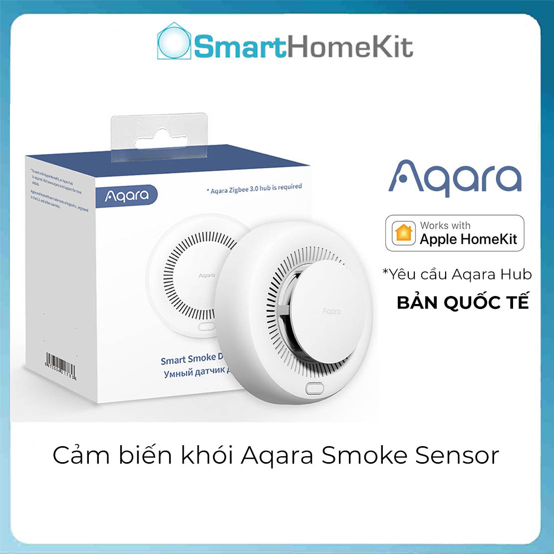 Cảm biến khói Aqara Smoke Sensor Thiết bị cảnh báo khói thông minh Quốc Tế - Hàng Chính Hãng