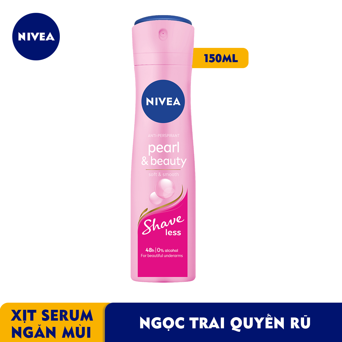 Xịt Ngăn Mùi NIVEA Shaveless Ngọc Trai Đẹp Quyến Rũ 150Ml - 85348