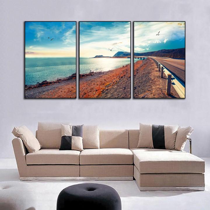 Bộ 3 Tranh Gỗ MDF treo tường, phong cách Châu Âu, tranh phòng ngủ, tranh phòng khách đẹp - Tặng kèm đinh đa năng