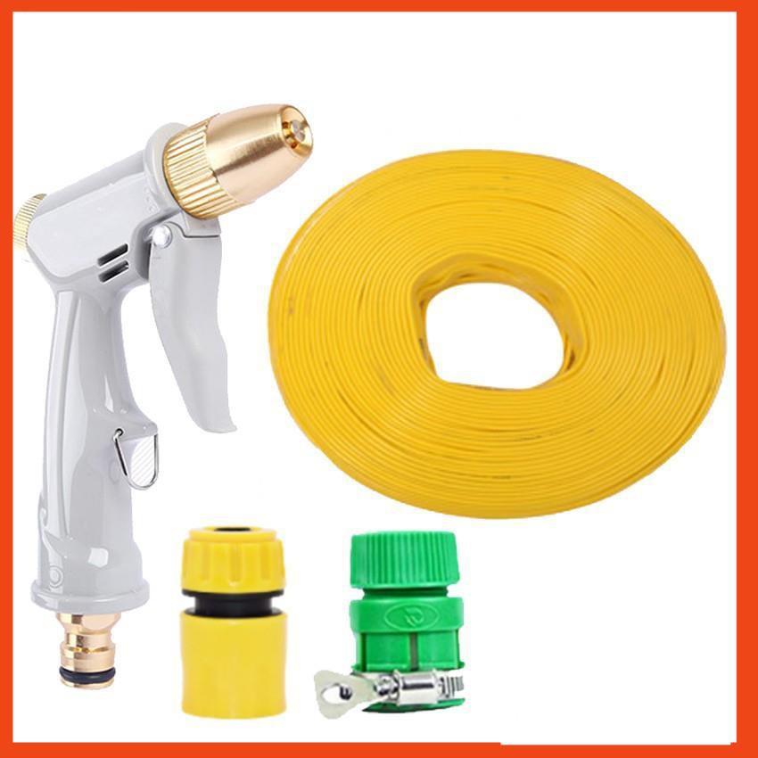 Bộ dây vòi xịt nước rửa xe, tưới cây tăng áp 3 lần, loại 15m 206846