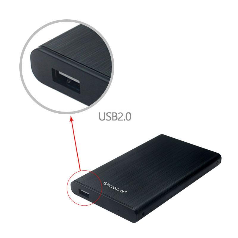 Phong cách mới nhất cổng nối tiếp sata giao diện USB2.0 trạng thái rắn SSD cơ khí di động hợp kim nhôm hộp đĩa cứng 2.5 inch