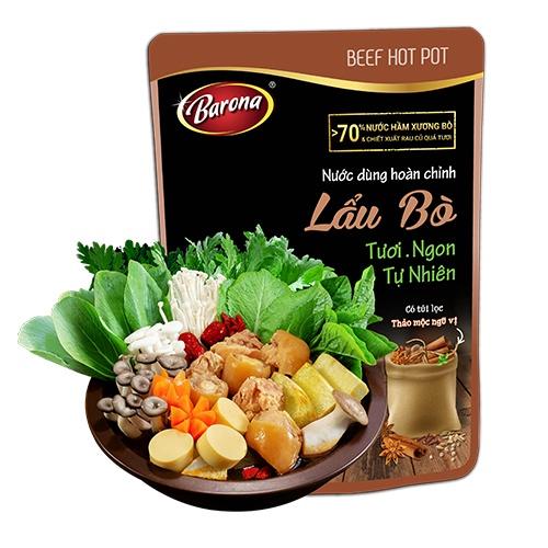 Nước Dùng Hoàn Chỉnh Barona - Lẩu Bò 164g