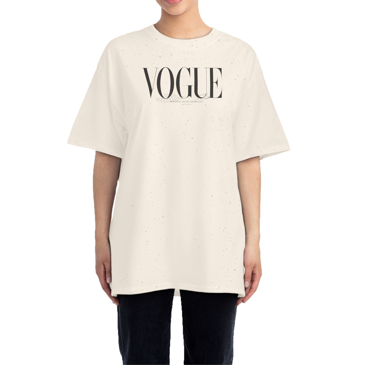 Áo Thun Nữ 100% Cotton In Chữ VOGUE Form Rộng Oversize Tay Lỡ