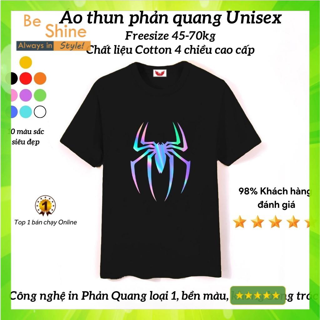 Áo Thun Phản Quang Con Nhện form rộng unisex tay lỡ chất Cotton cao cấp cho nam và nữ - Beshine Clothing