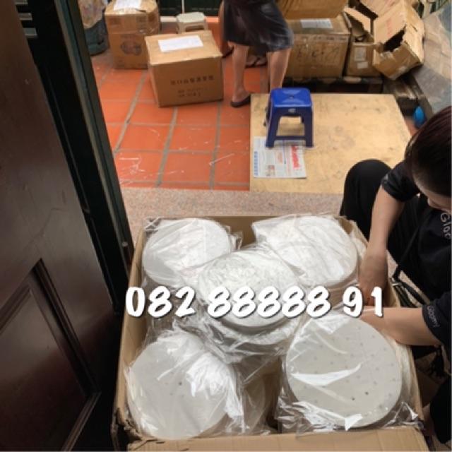 Set 100 tờ Giấy nến tròn đục lỗ dùng cho Nồi chiên không dầu nhiều size
