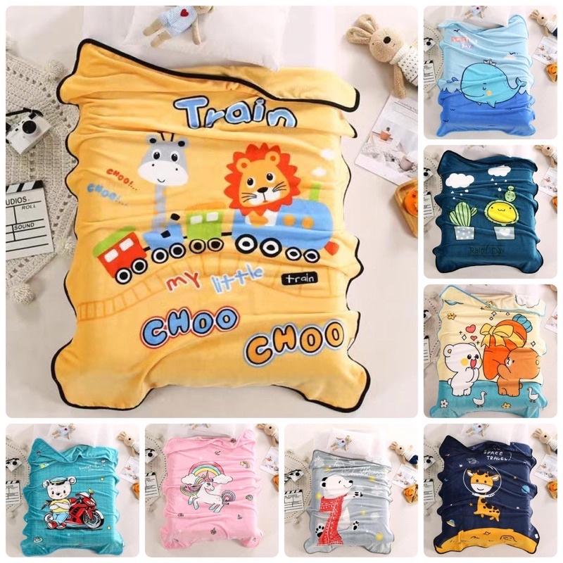 Chăn nhung tuyết cho bé đi học kích thước 1mx1m4, chăn cho bé sơ sinh đến 10 tuổi chất nhung tuyết mềm mịn mát