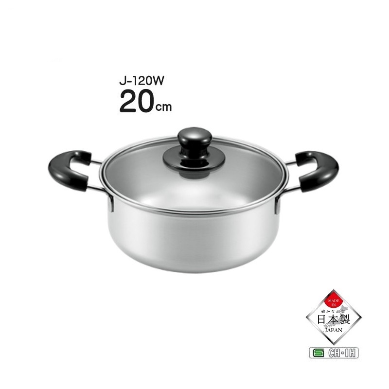 Combo bộ nồi inox cao cấp Tsubame 2.6L và 2.2L nắp kính cường lực - made in Japan