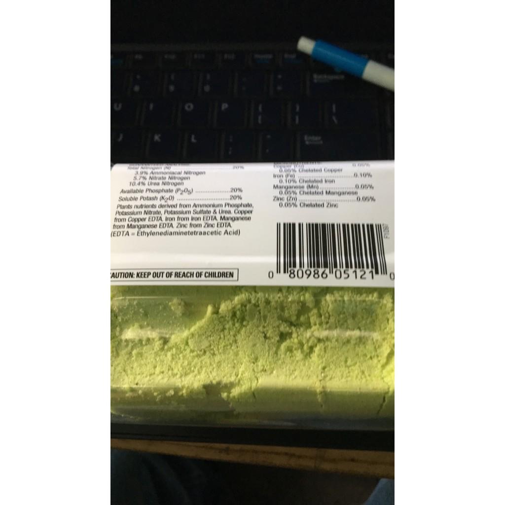 Phân bón NPK 20-20-20 lọ 570gr lọ nguyên bản nhập từ Mỹ