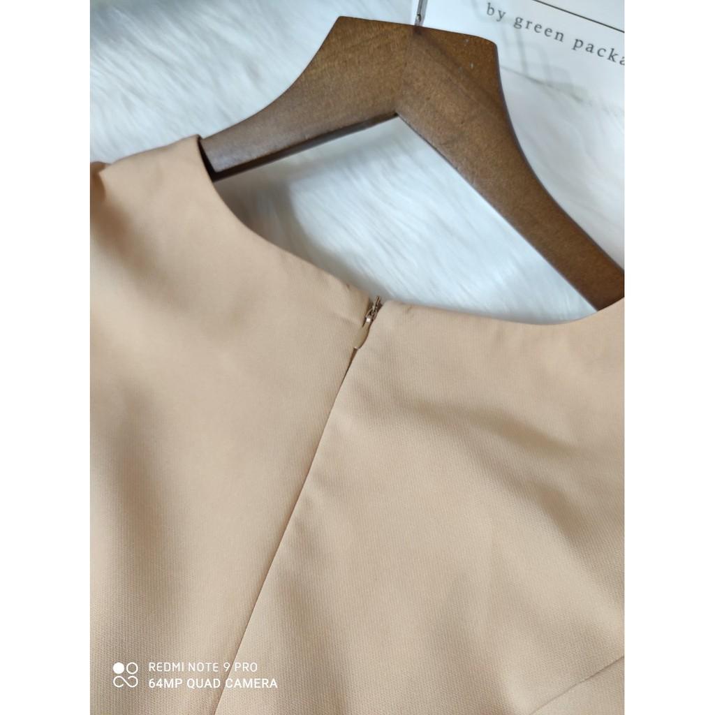 Váy xòe đẹp Tay Phồng Chất VẢi Cotton Thái - Đầm Xòe Tay Phồng Freesize Cho Nàng Từ 40 đến 60kg
