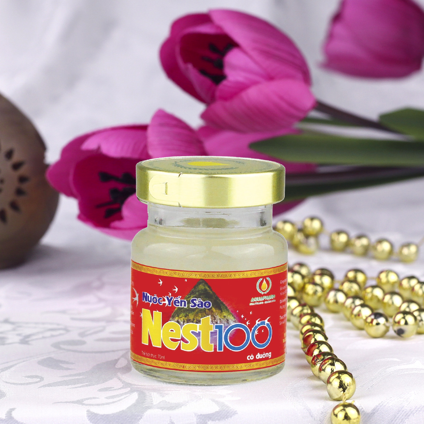 Nước Yến Sào Nest100 có đường - Hộp quà tăng - hộp 6 lọ 70ml