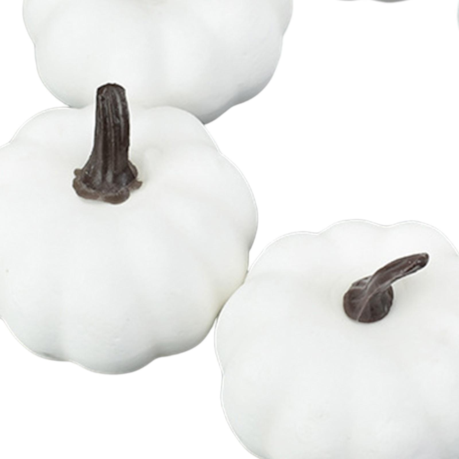 6 Pieces Fake Pumpkins Model Fake Foam Pumpkins for Halloween Fireplace Fall