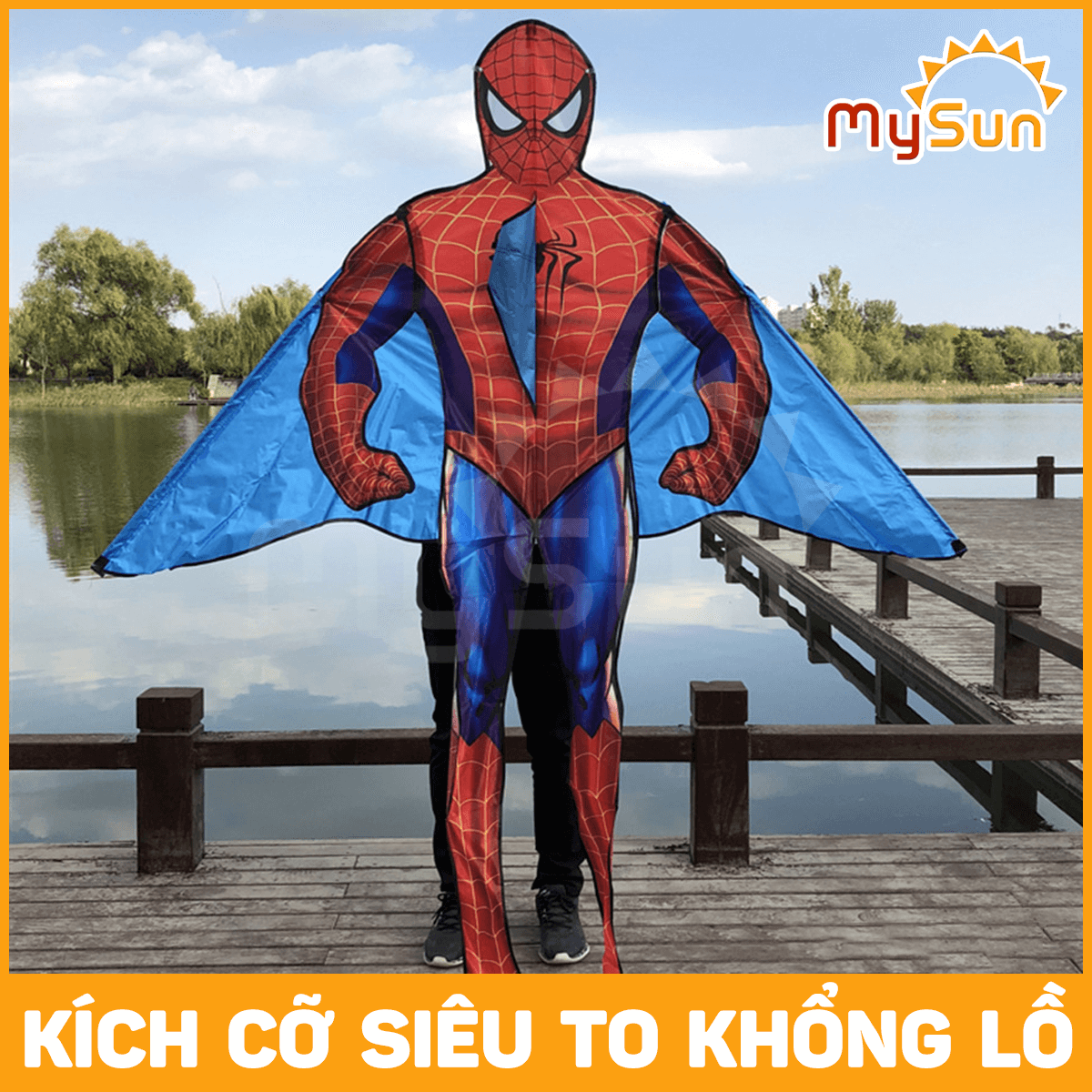 DIỀU siêu nhân người nhện công chúa 1m2 1m6 1m7 2m 3D cho bé trai gái giá rẻ tặng dây thả diều