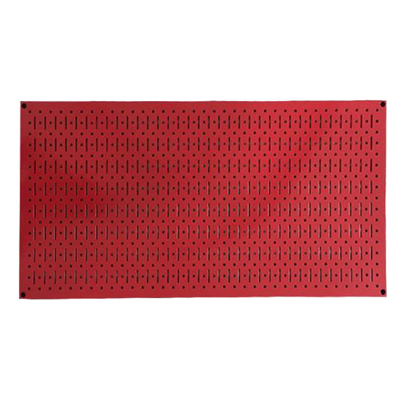 Vách lưới pegboard treo tường treo dụng cụ màu đỏ