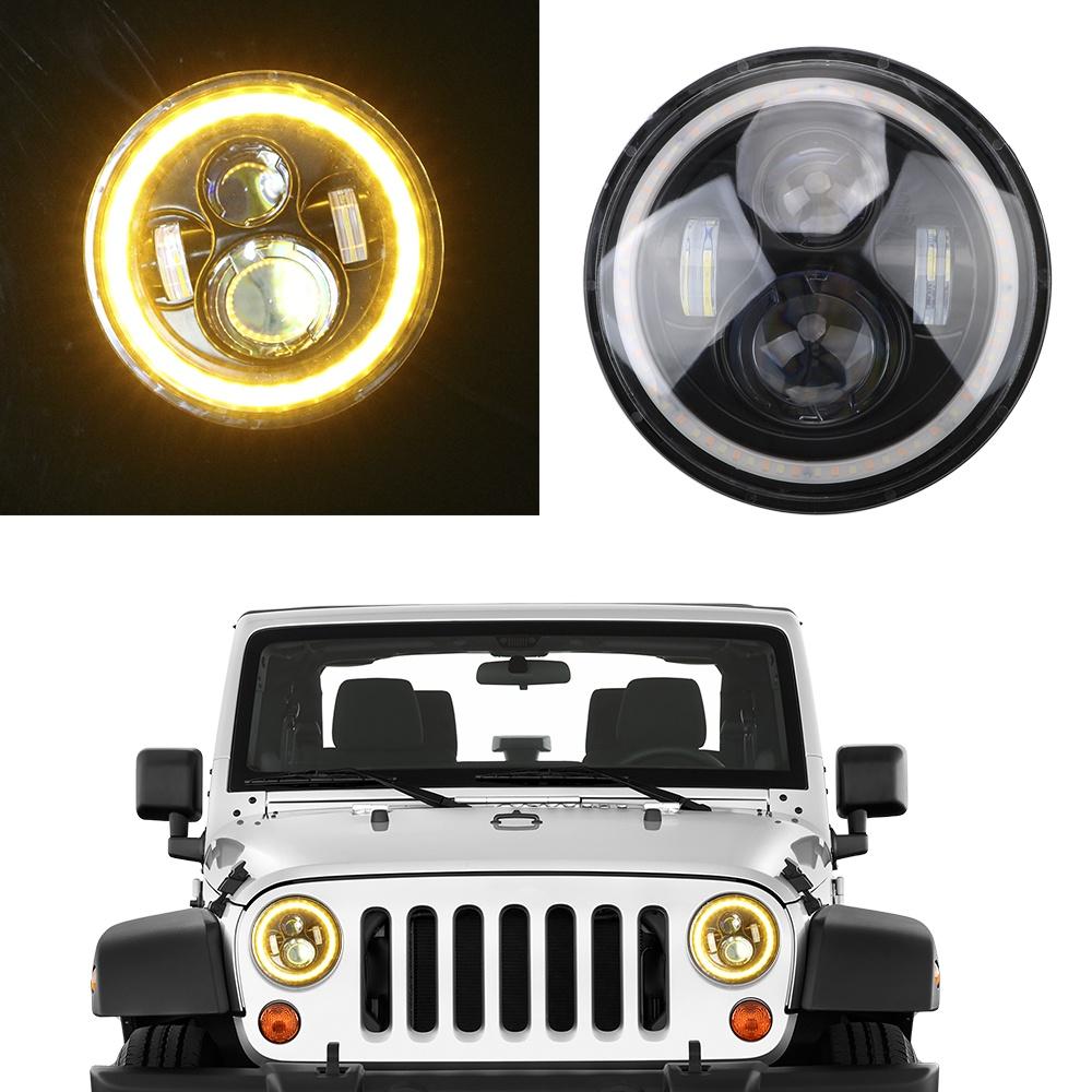 Đèn pha LED DRL 80W 7inch siêu sáng cho xe hơi