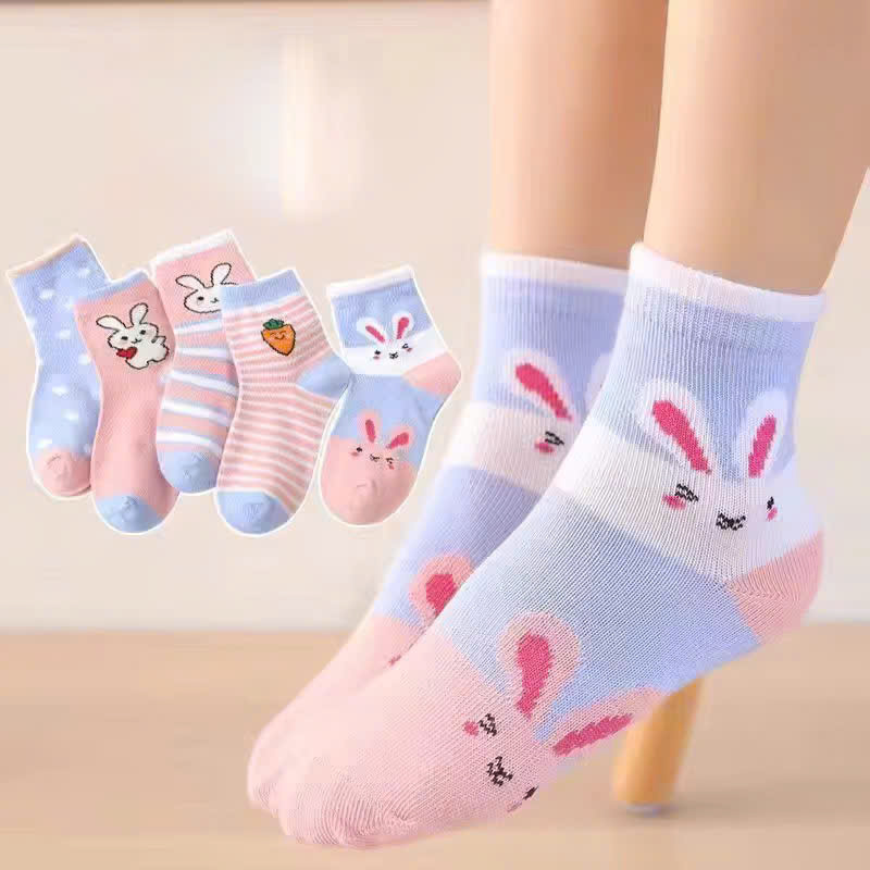 SET 5 ĐÔI TẤT VỚ 37 DỄ THƯƠNG TỪ 1-12 TUỔI DÀNH CHO BÉ GÁI