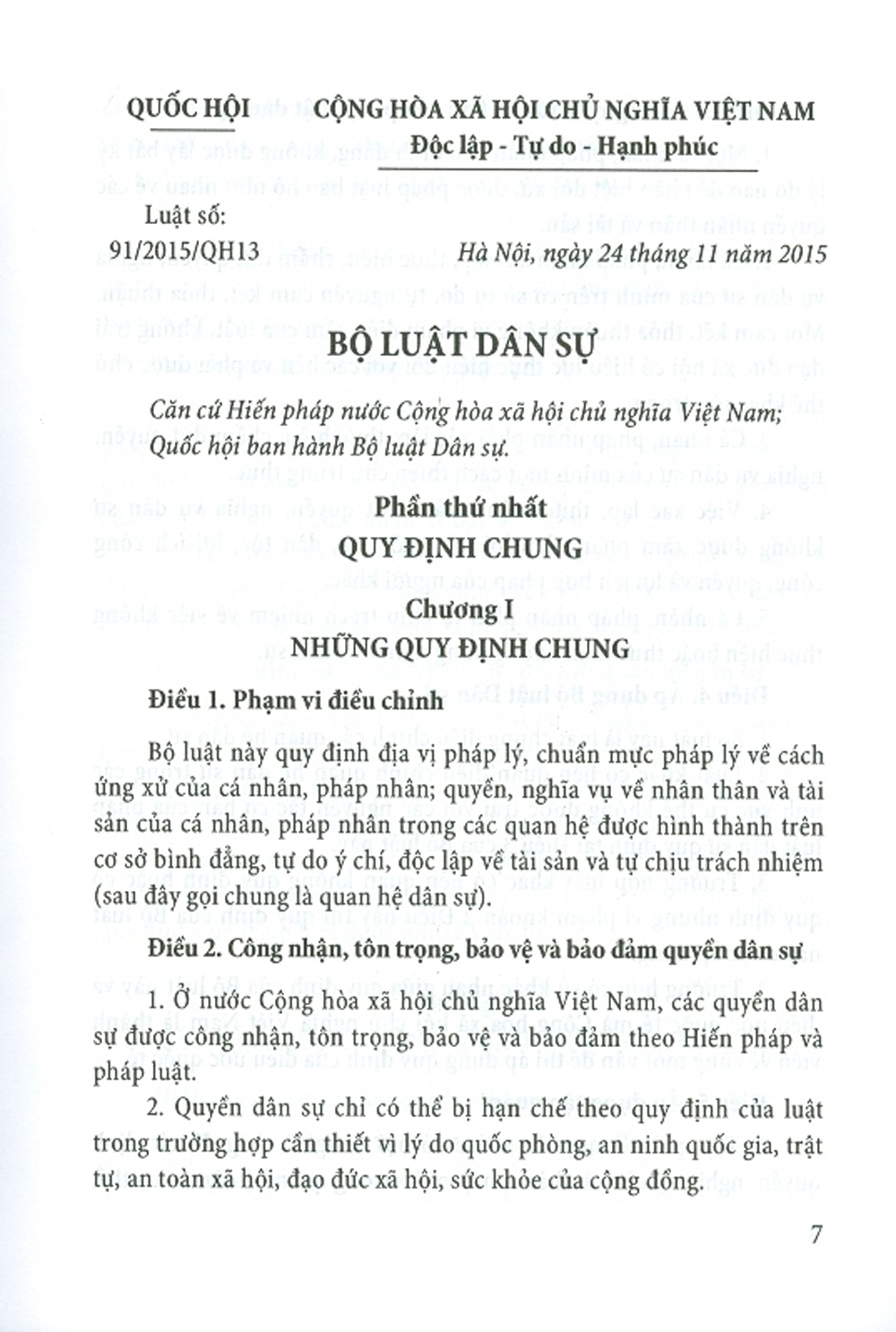 Bộ Luật Dân Sự Năm 2015 Và Các Văn Bản Hướng Dẫn Thi Hành