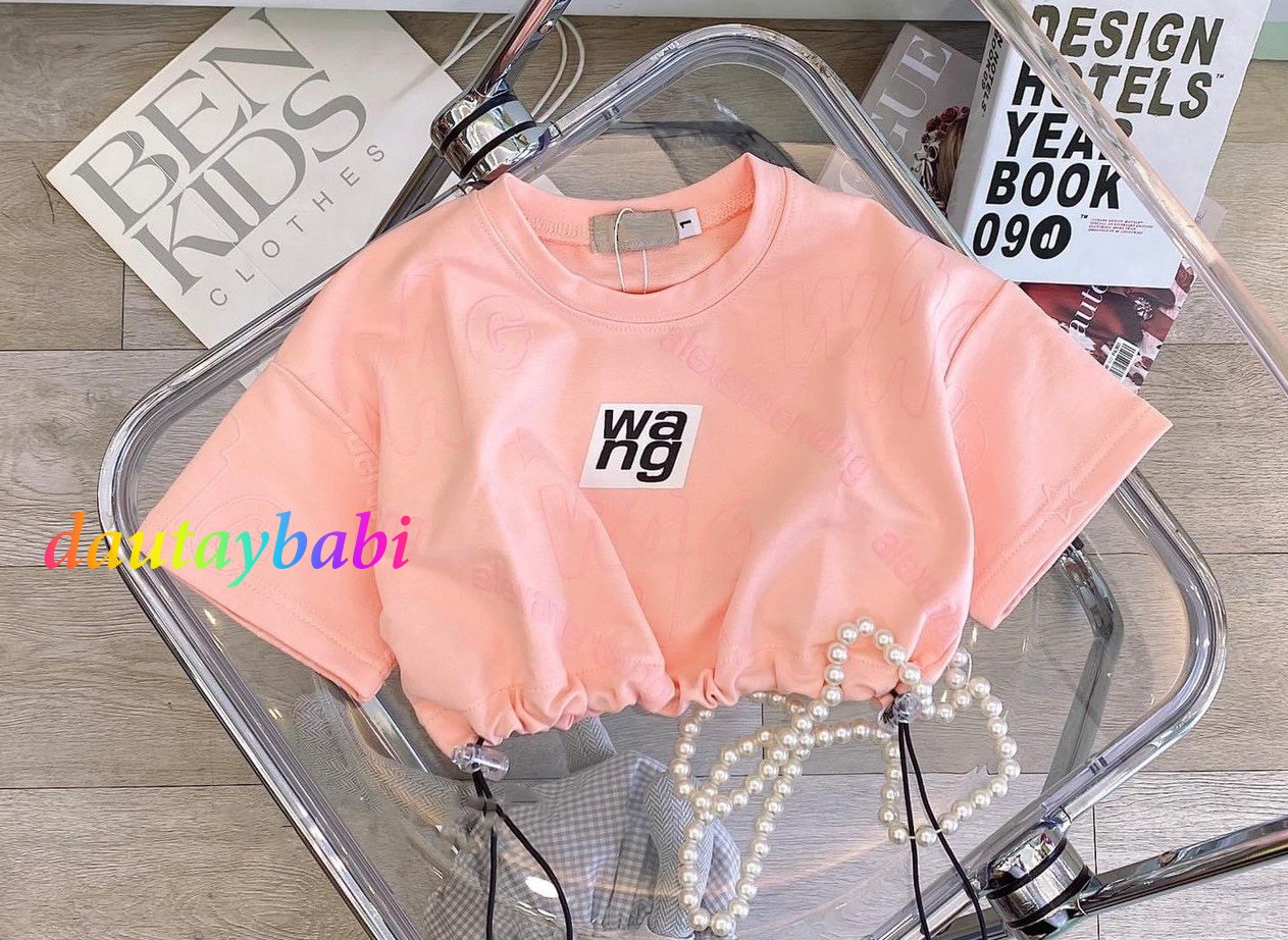 Áo croptop dây rút bé gái học nhảy  thun cotton mềm mịn co dãn cho bé  học nhảy đi chơi đều đẹp 10-54kg