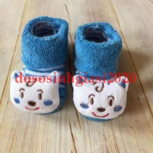 Vớ cho bé-Set 3 đôi vớ sơ sinh/ tất sơ sinh 3D xù size 0-12 tháng