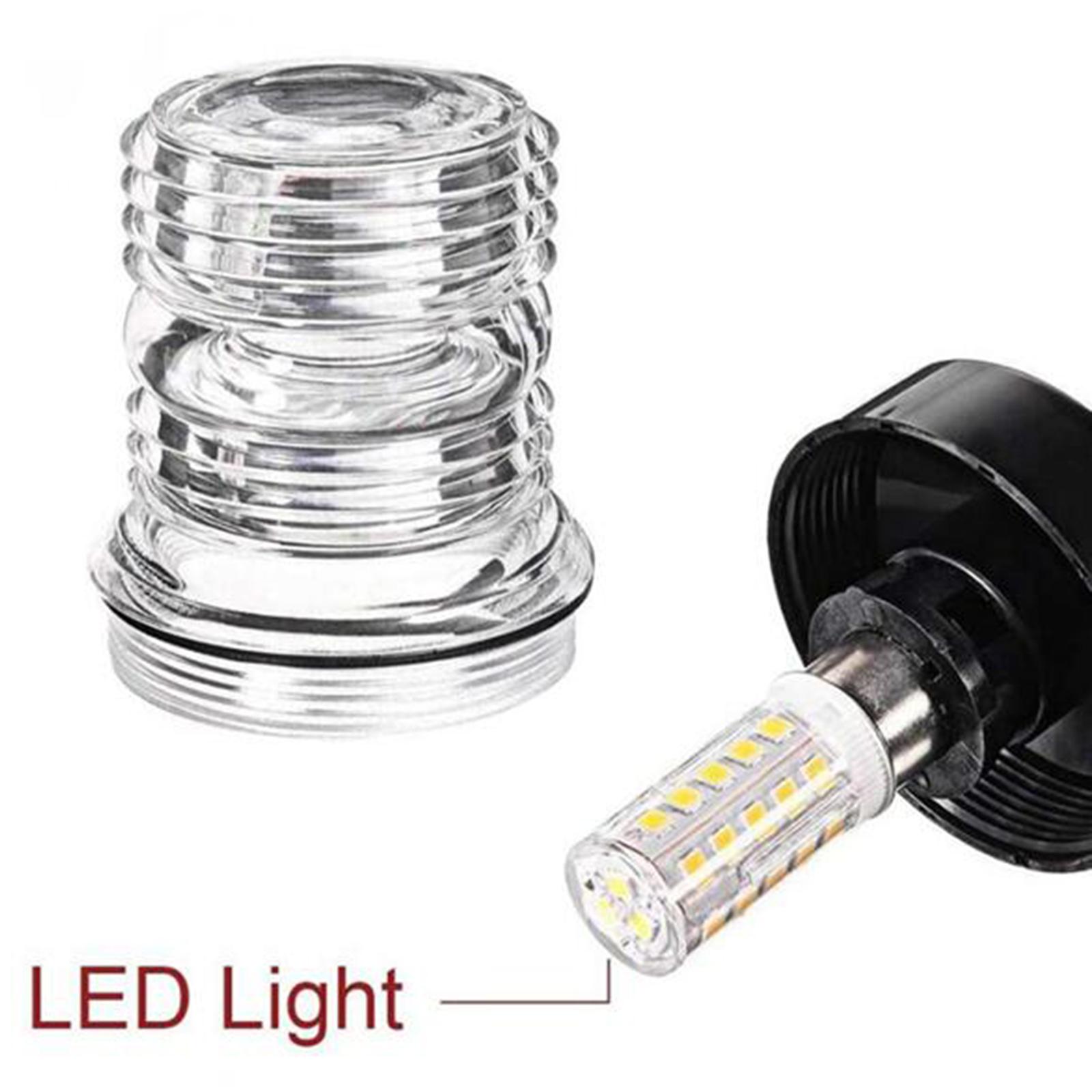 White LED Fold Down Boat Stern Light Boat Anchor Light for Pontoon and Fishing Boat