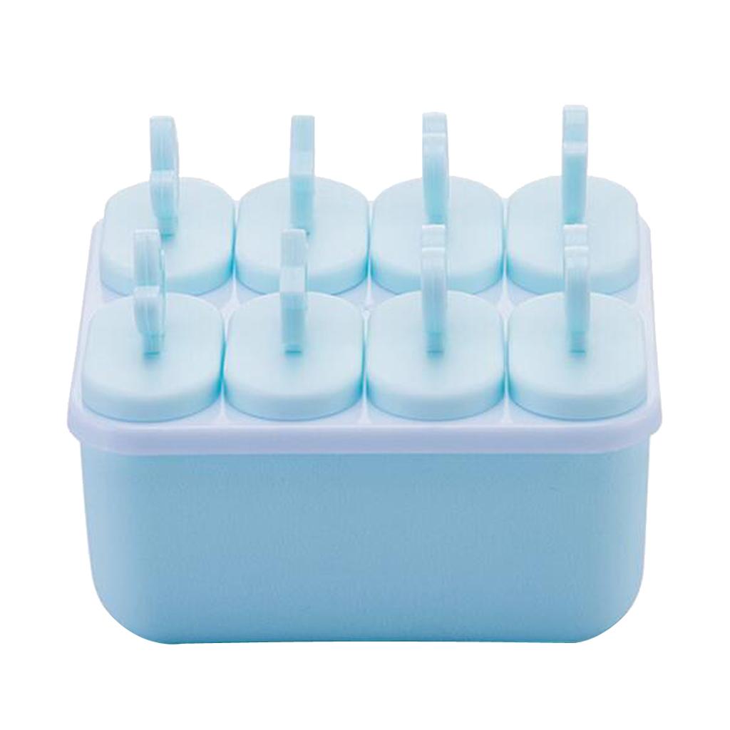 Ice Pop Maker Mold Popsicle Ice Cream Mould Frozen 6/8 Cells Square Blue