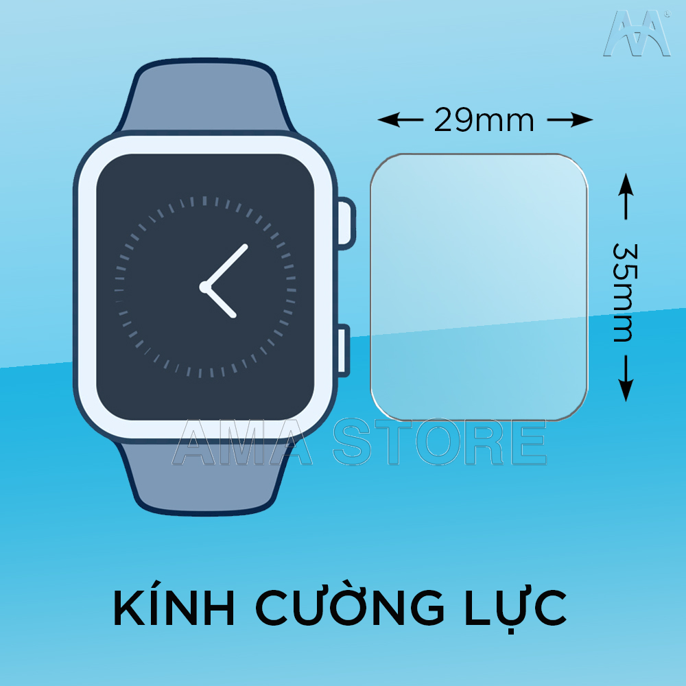 Hình ảnh Kính Cường Lực Đồng hồ Thông minh Y85, Y96, Y79, Y92 Kích thước 29mm x 35mm Hàng nhập khẩu