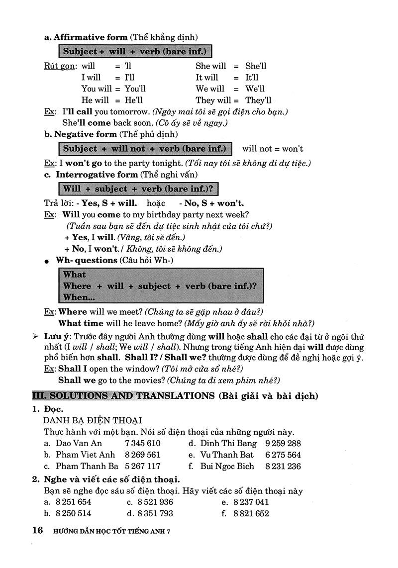 Sách Hướng Dẫn Học Tốt Tiếng Anh 7