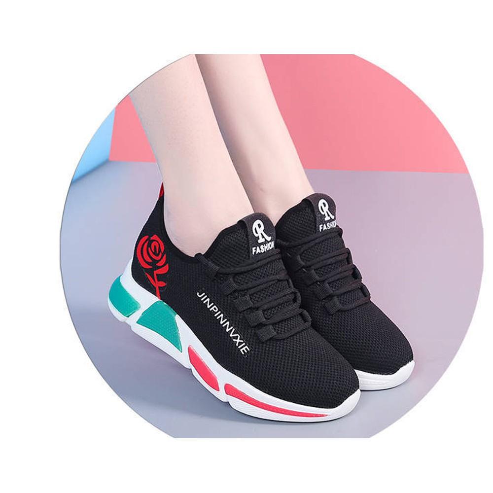 Giày Sneaker nữ hoa hồng TNX 19