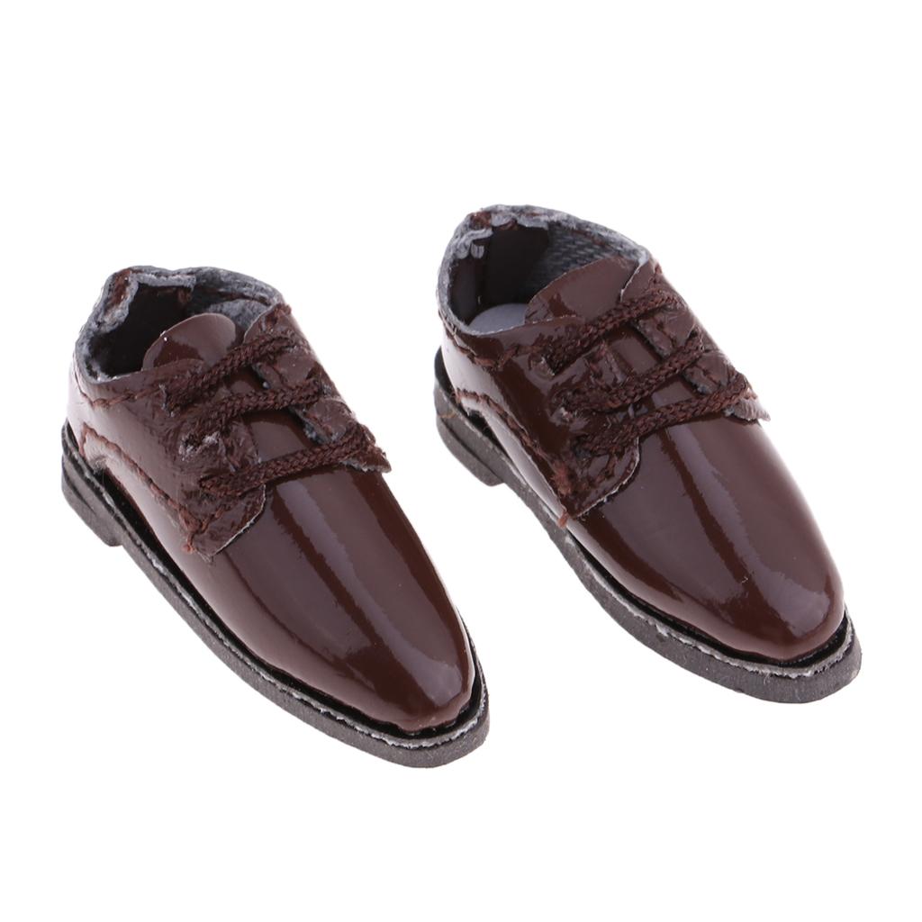 Lace-Up Doll PU Leather British Oxford Shoes Cho 1/6 Blythe Doll Accs