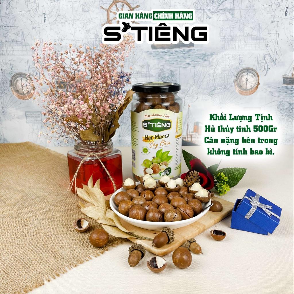 500Gr HẠT MACCA Nứt Vỏ Sấy Chín STIENG , Giòn Ngon Hủ Thủy Tinh