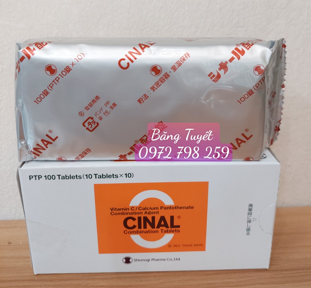 Viên Uống Trắng Da Thâm Nám Cinal C 100 viên - Nhật Bản