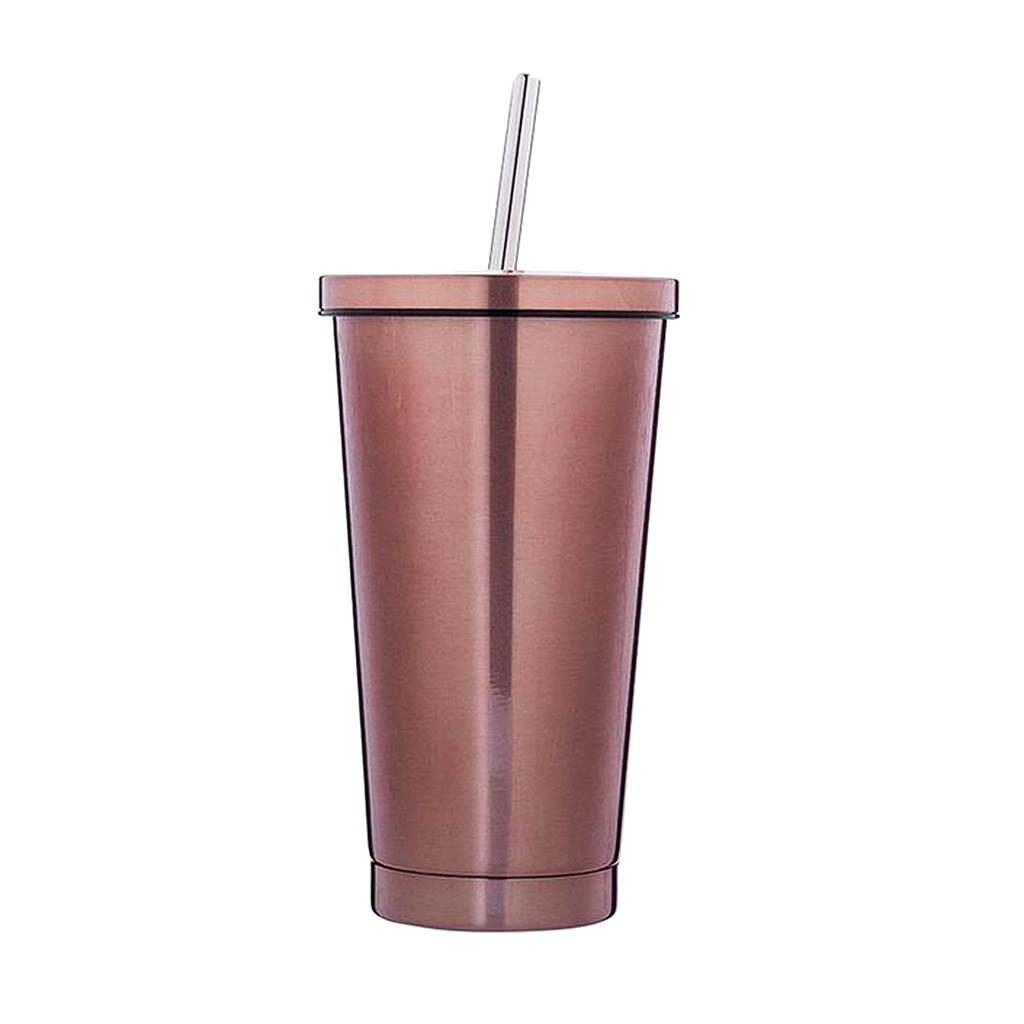 2x Smoothie Tumbler with Straw - Juice &amp; Iced Coffee Stainless Travel Hiking