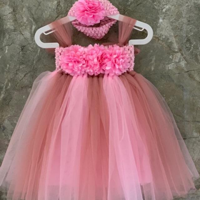 Váy tutu hồng pha