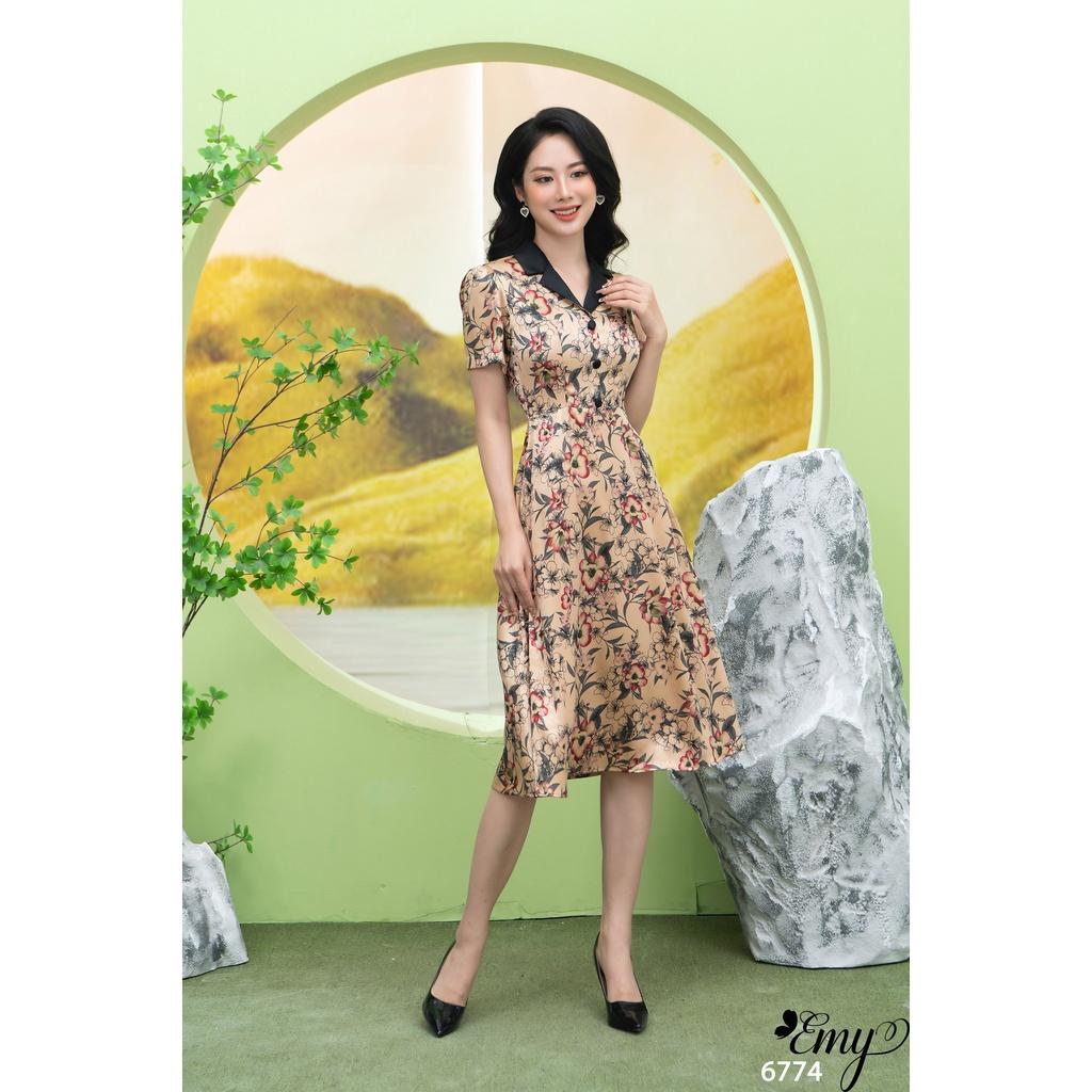 Đầm EMY EM6774 Xoè Cổ Danton