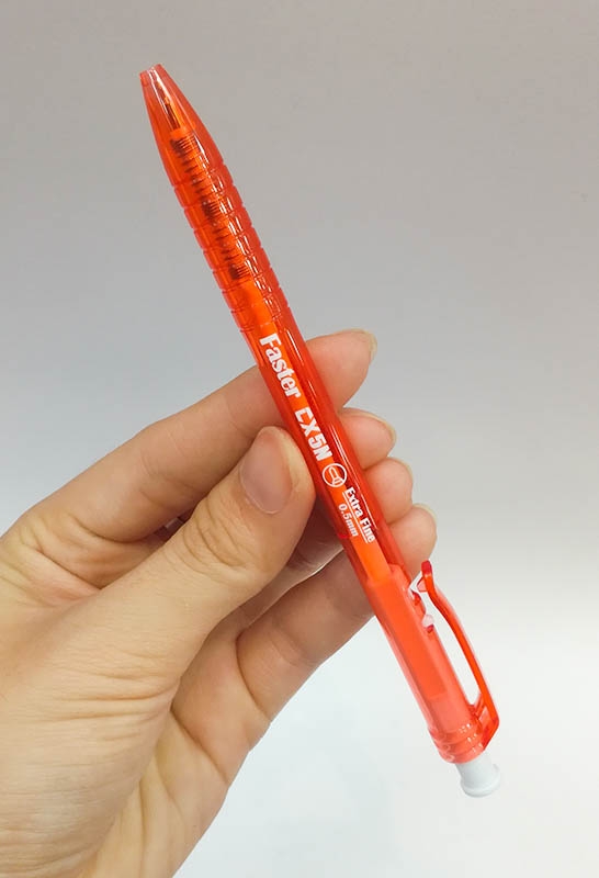 Bộ 4 Bút Bi Faster Retractable 0.5mm BP-CX5N - Mực Đỏ