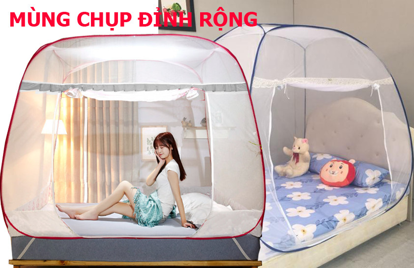 Mùng chụp màn chụp tự bung đỉnh rộng