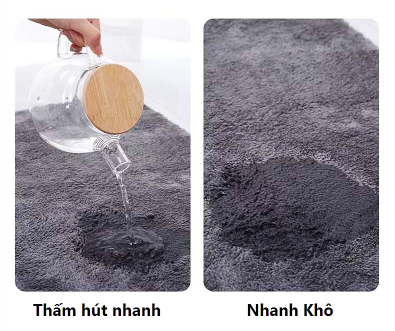 Thảm Chùi Chân Thấm Nước Chống Trượt Hình Bàn Chân 60x40cm