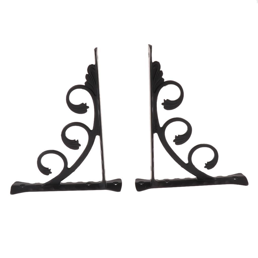 8x Metal Wall Hanging Shelf Bracket Angle Display Stand Holder for Book 15x12cm