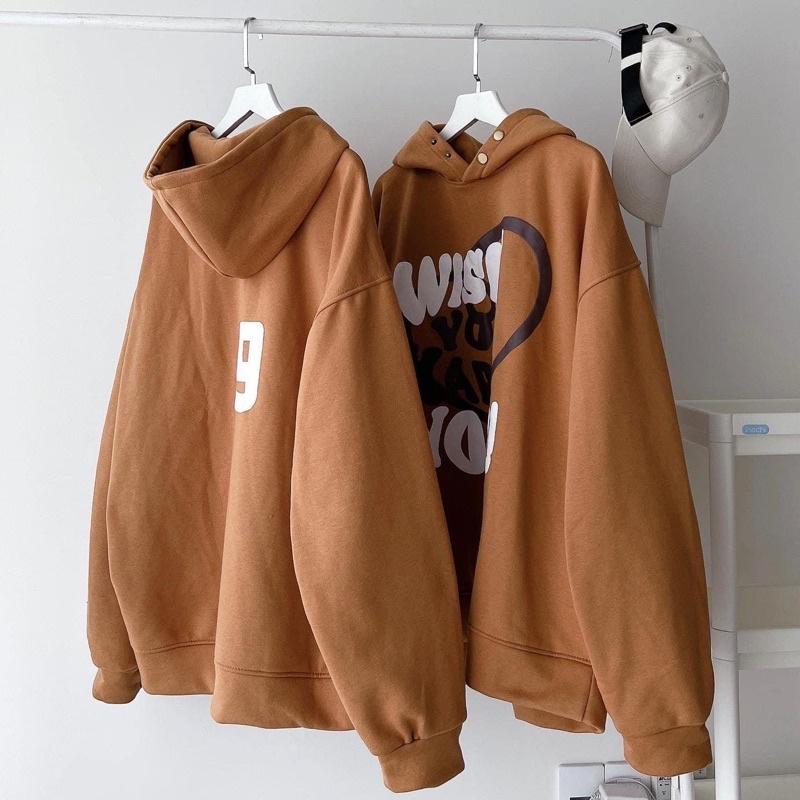 (sẵn) Áo Hoodie Wish You Form Rộng unisex (nam nữ mặc được