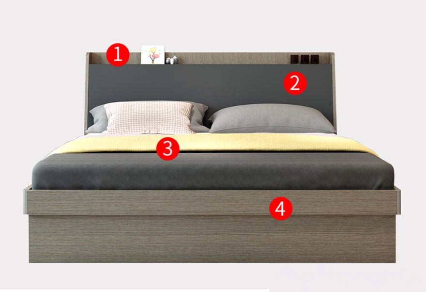 Giường ngủ gỗ MDF thiết kế sang trọng hiện đại