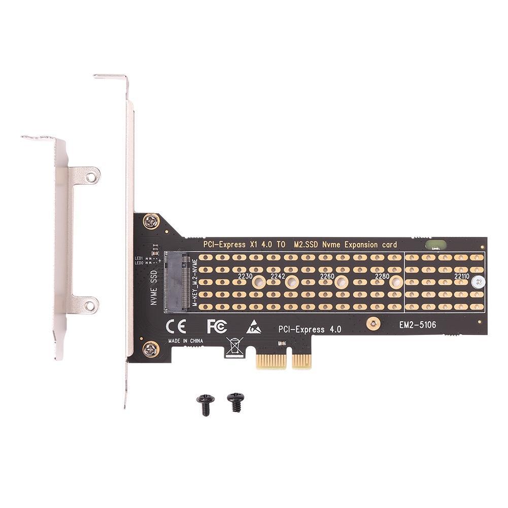 Card Mở Rộng H7 EM2-5106 SSD M.2 Sang PCI-E 1x Cho M-Key NVME / B-Key SATA