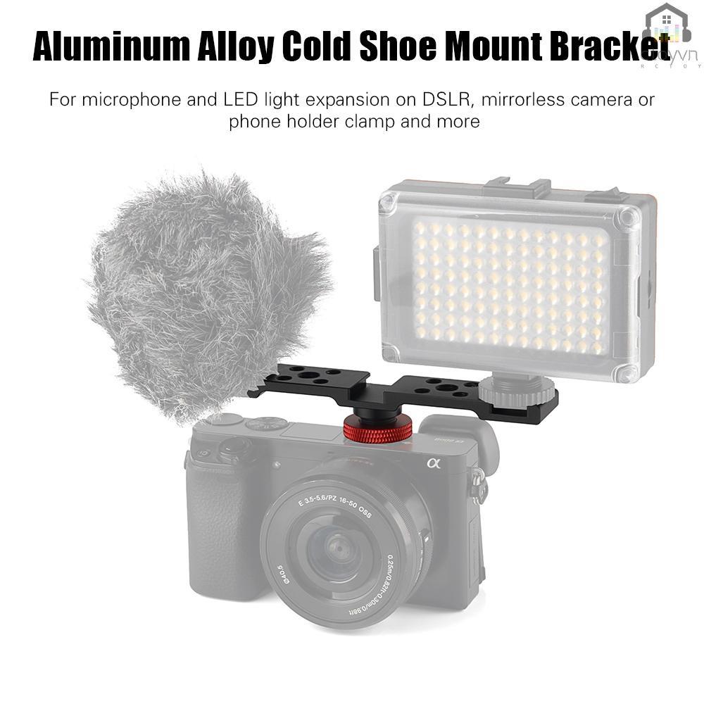 Giá đỡ ba chân có ngàm gắn bằng nhôm để gắn đèn LED cho micro máy ảnh