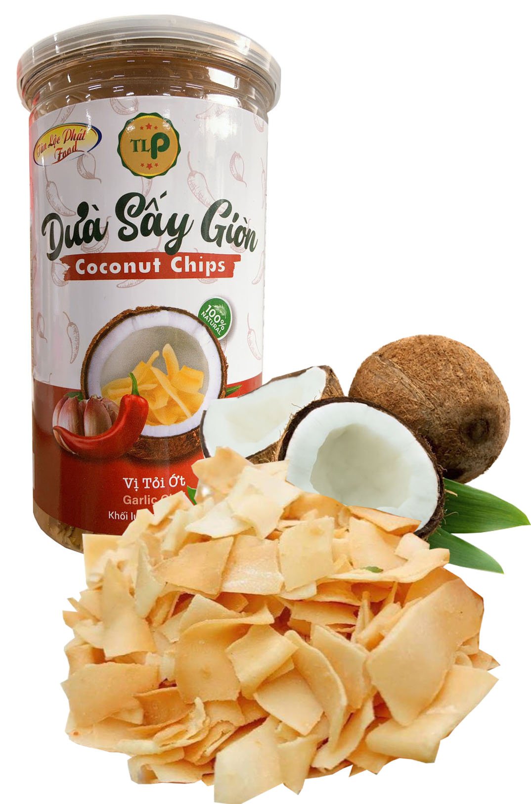 DỪA SẤY GIÒN THƠM NGON TÂN LỘC PHÁT - ĐỒ ĂN VẶT HỘP 350G