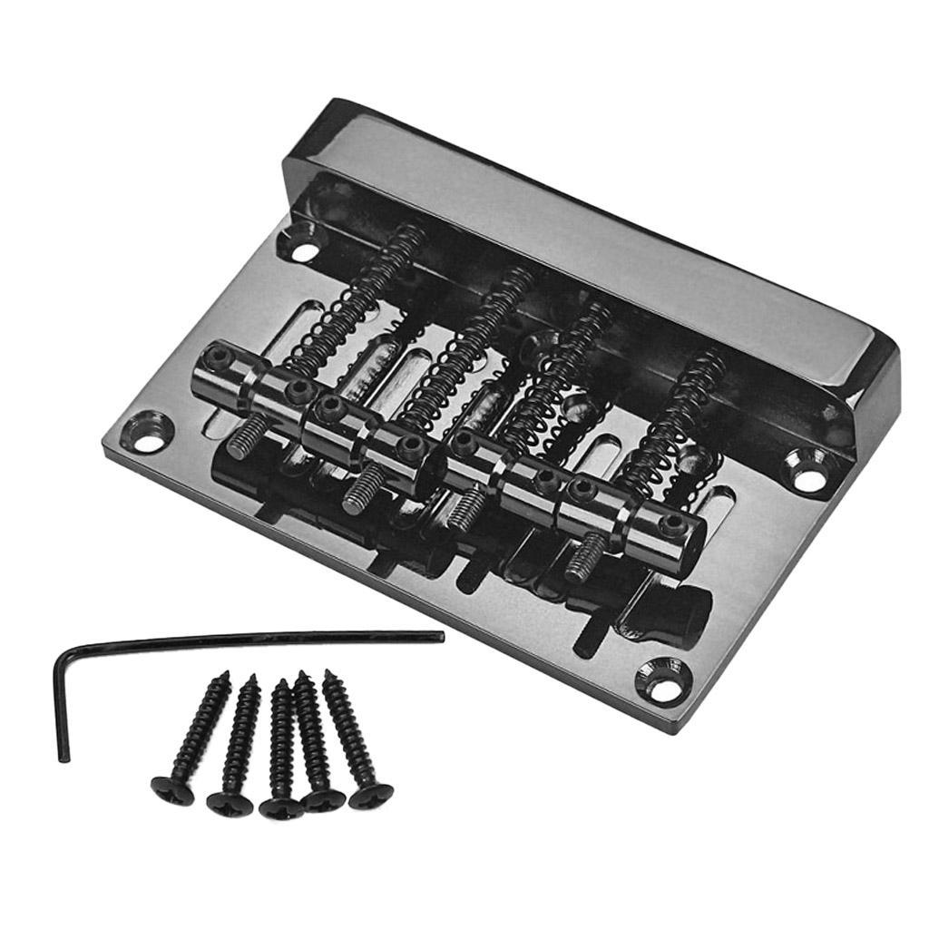 Black Professional 4 String Bass Bridge for Electric Bass Guitar