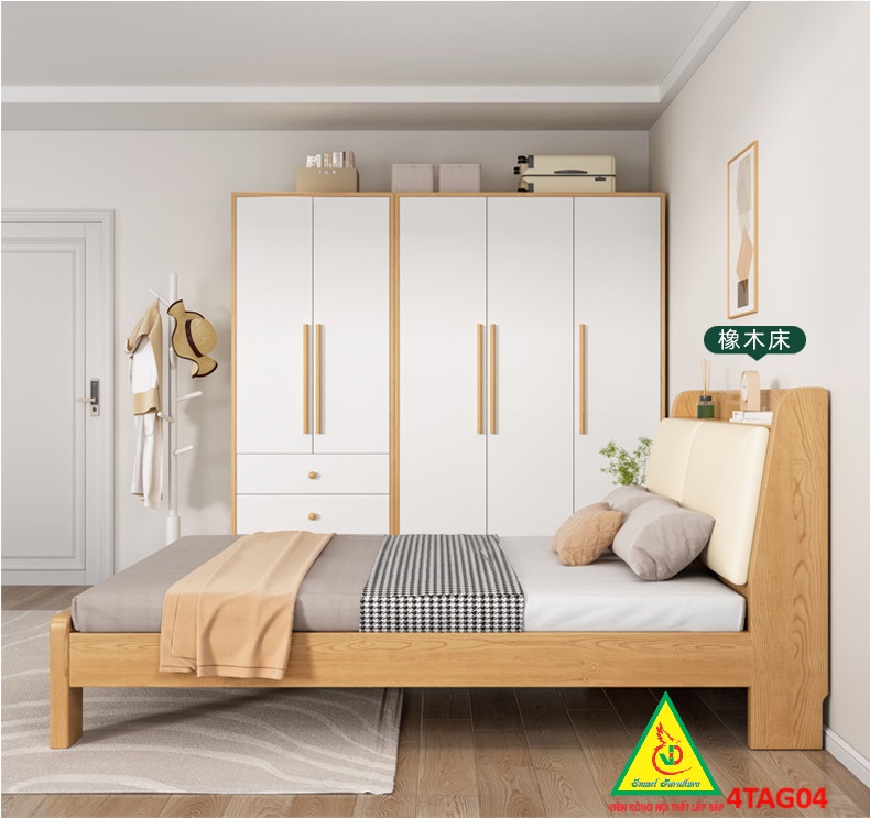 Tủ quần áo gỗ MDF 4TAG04 - Nội thất lắp ráp Viễn Đông ADV